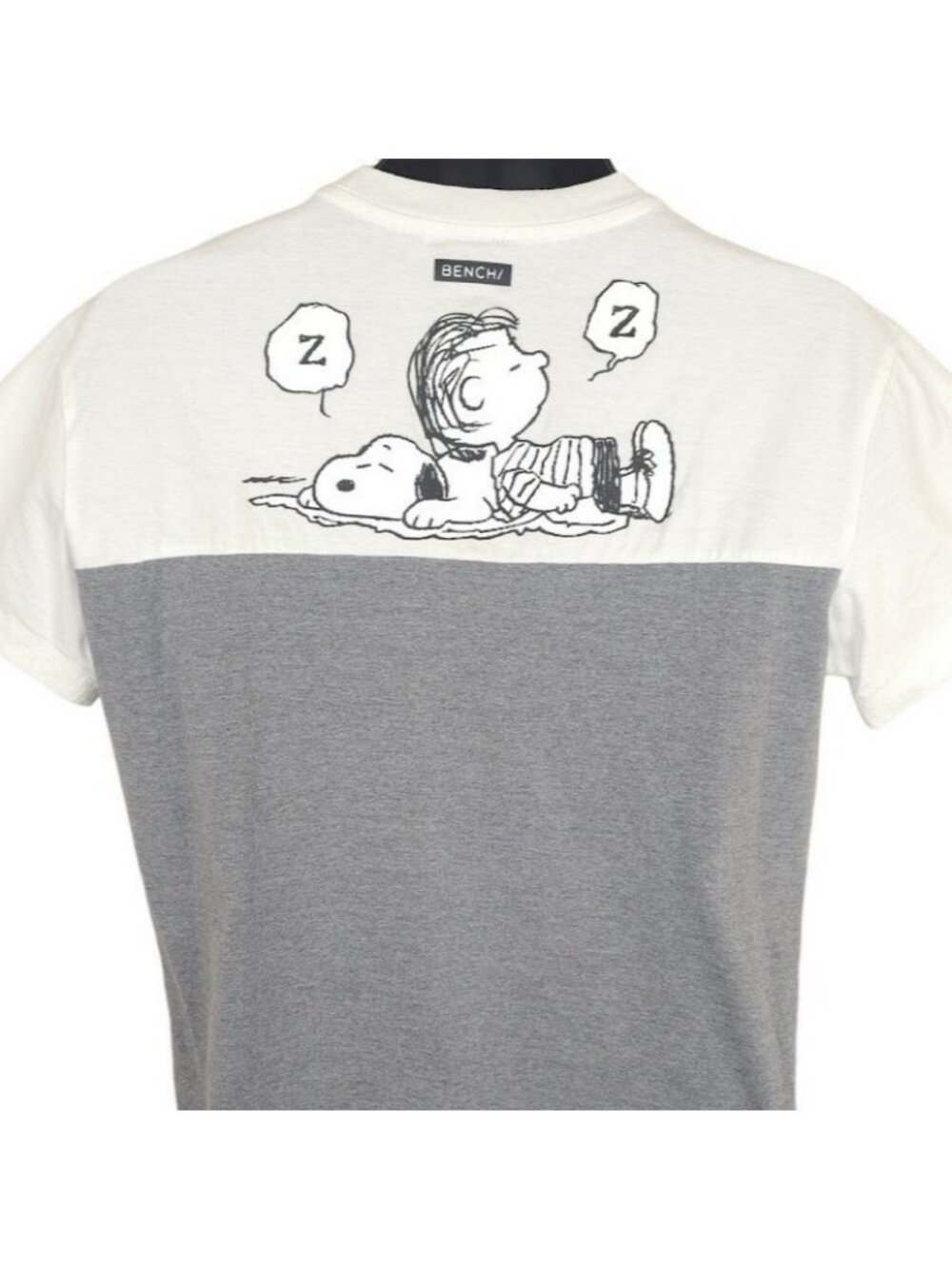 Bench X Peanuts T Shirt Mens Size Medium Gray Snoopy Linus Nap Pocket Tee